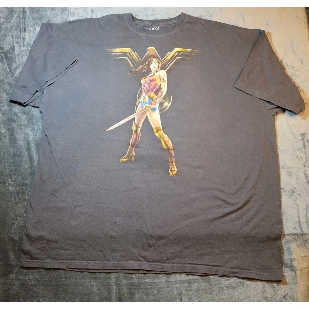 Gal Gadot Wonder Woman Graphic Gray Justice League Movie Promo T-Shirt Men's 3xl